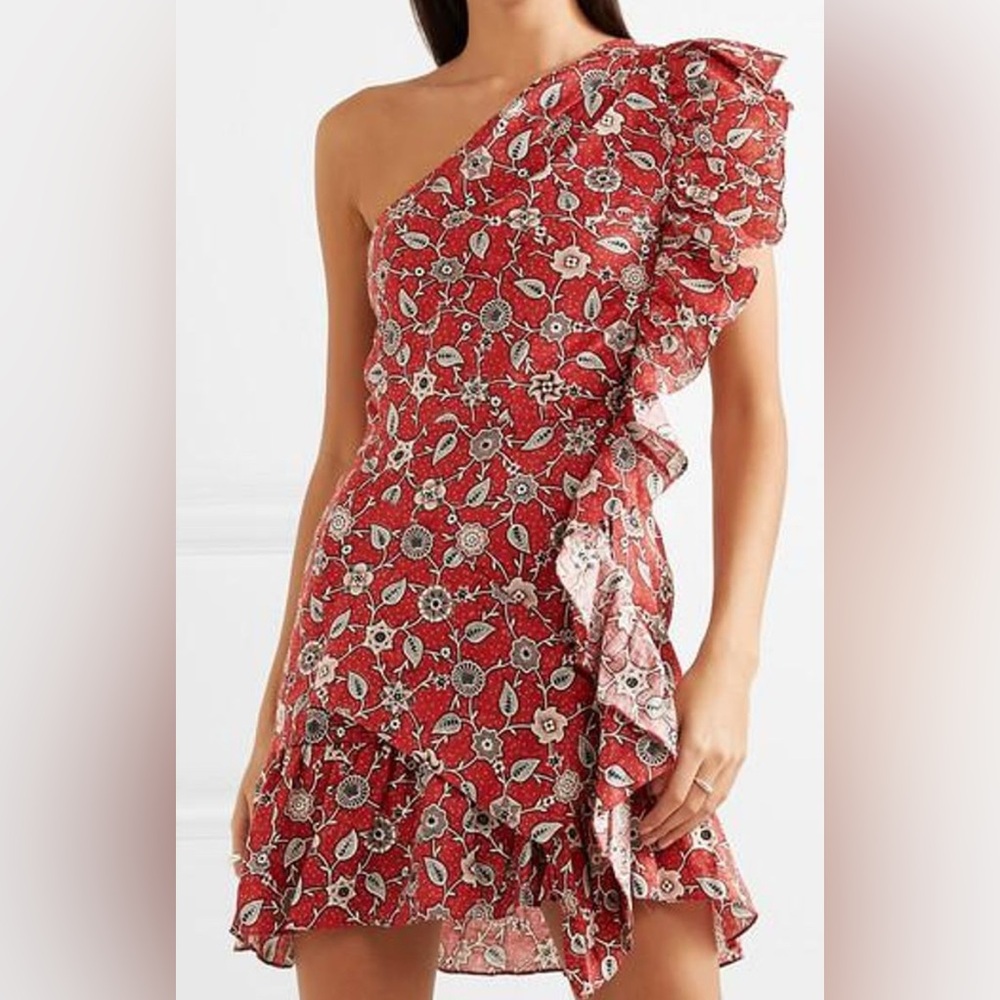 Isabel Marant One-Shoulder Patterned Dress